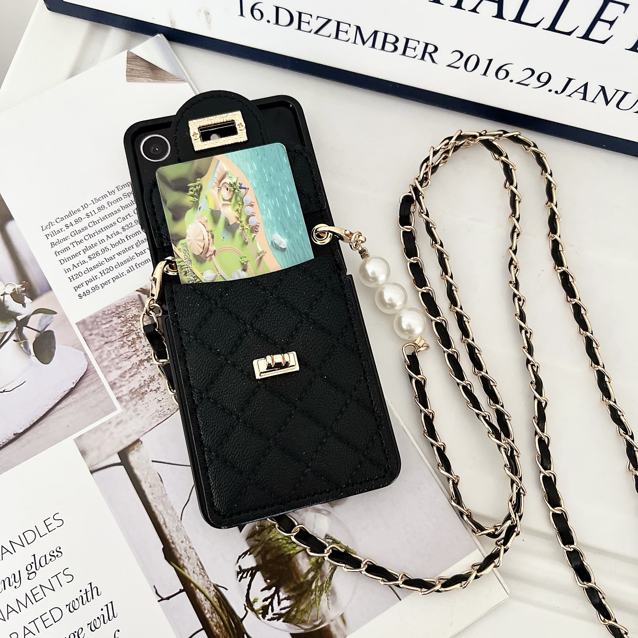 Coque à bandoulière en perles  - Parfum Z avis et prix